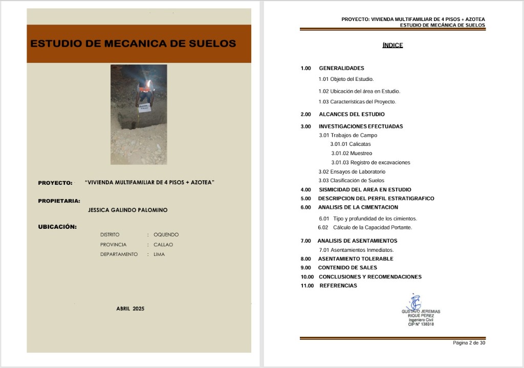 Portada Estudio Mecánica de Suelos